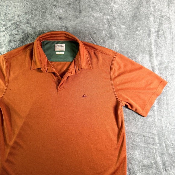 Quiksilver Waterman Collection Orange Polo Shirt Mens XL Short Sleeve - Picture 1 of 12